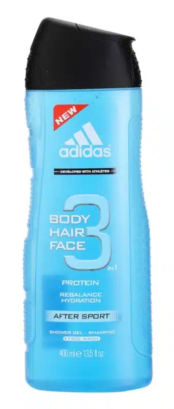 adidas 3 body hair face sport gel duche