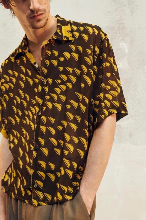 Zara SS25 Camisa com Estampado Geométrico Limited Edition