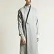 Gray Mens Kimono Sleeve Coat