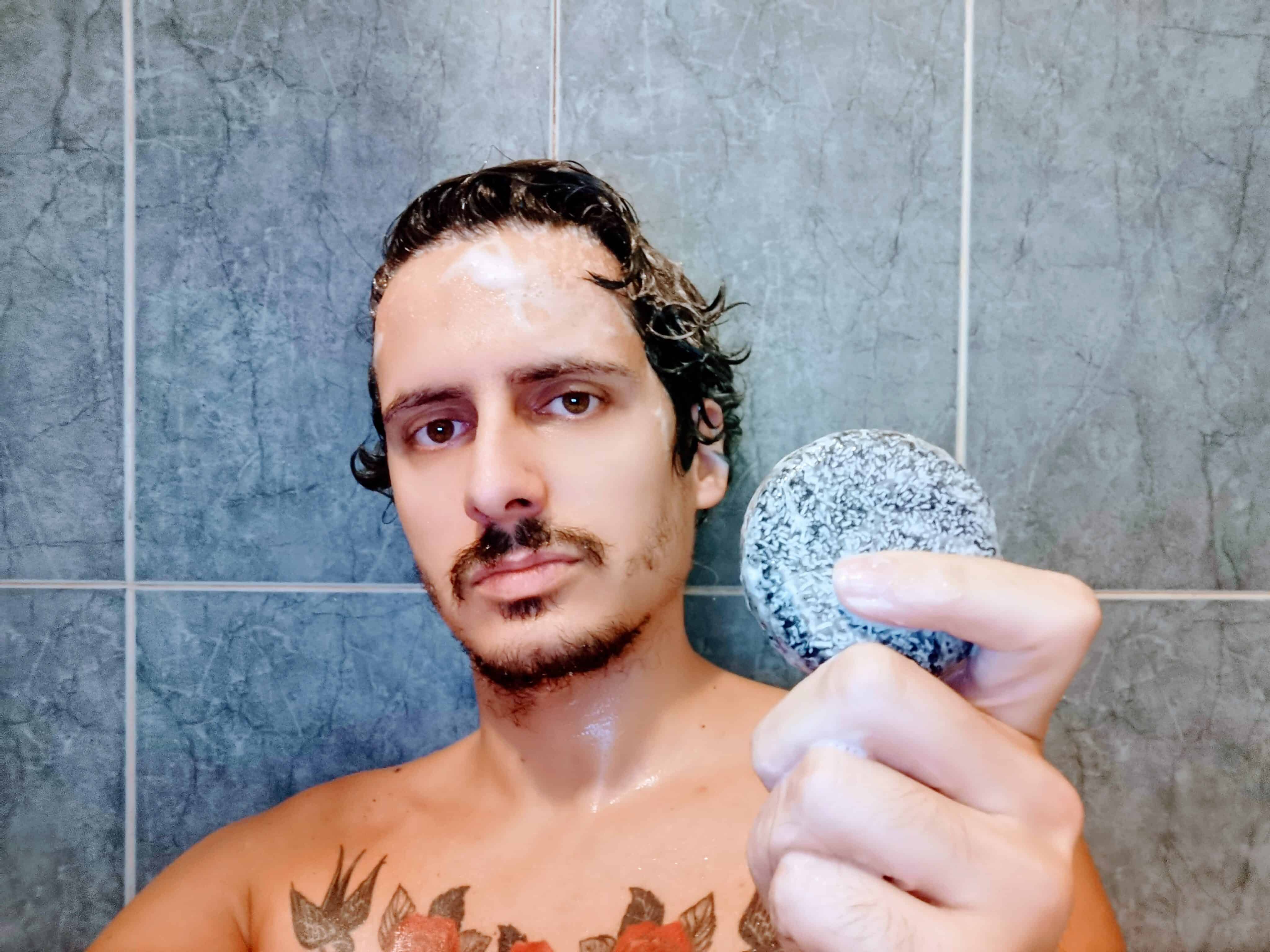 champô sólido orgânico para homens da Greenum For Men