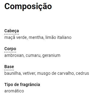 composição eau de toilette eros versace