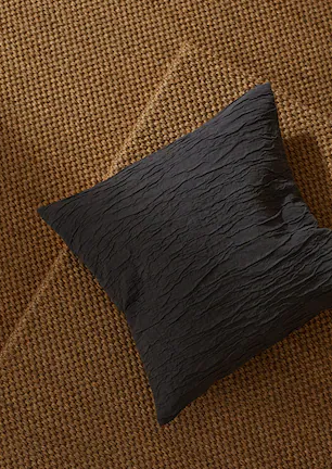 Capa de almofada de algodão com textura Mango