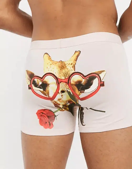 ASOS DESIGN trunks with bum print