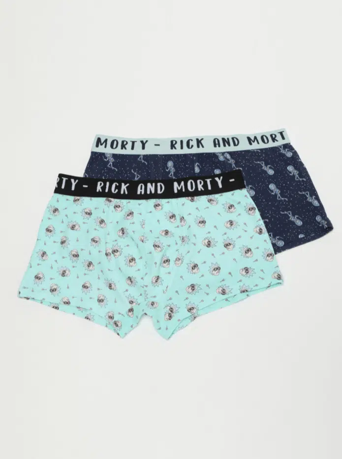 PACK DE 2 PARES DE BOXERS JUSTOS RICK & MORTY ™ & © CARTOON NETWORK