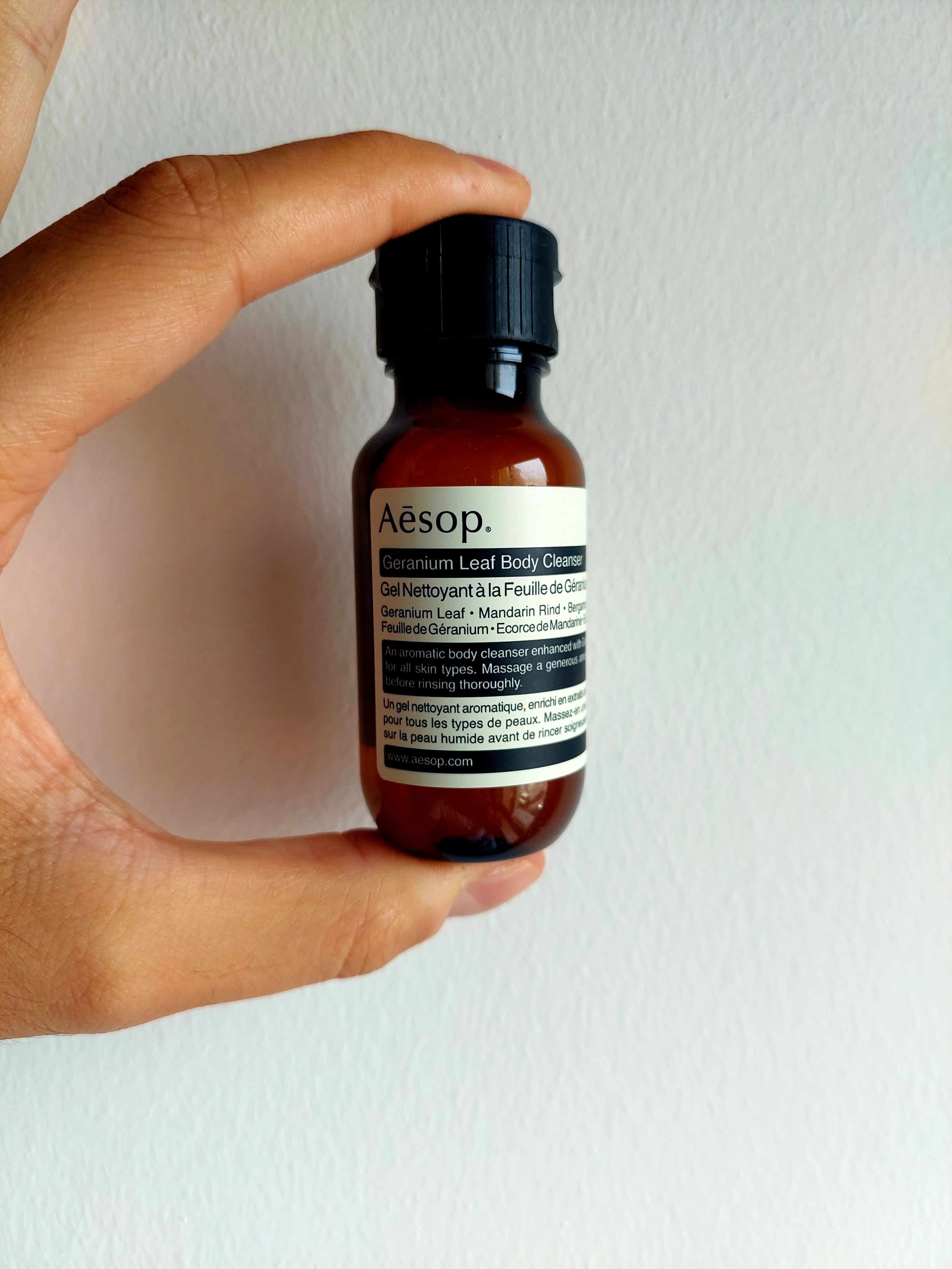 Aesop Geranium Leaf Body Cleanser gel de duche de limpeza 50 ml