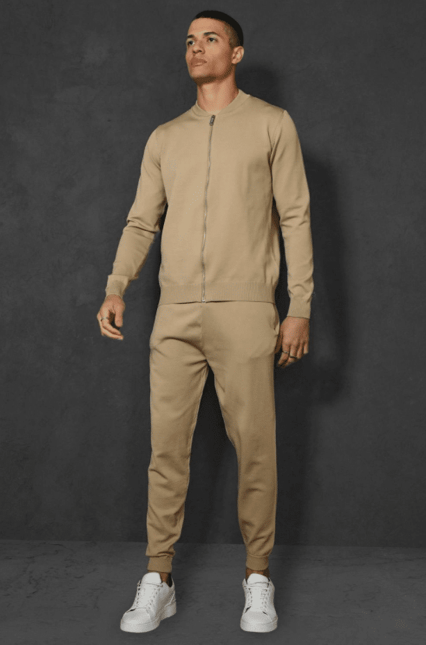 SMART KNITTED BOMBER AND JOGGER SET