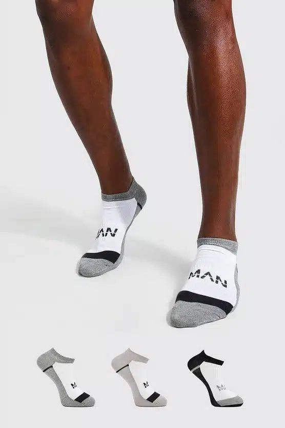 3 PACK MAN DASH ACTIVEWEAR TRAINER SOCKS