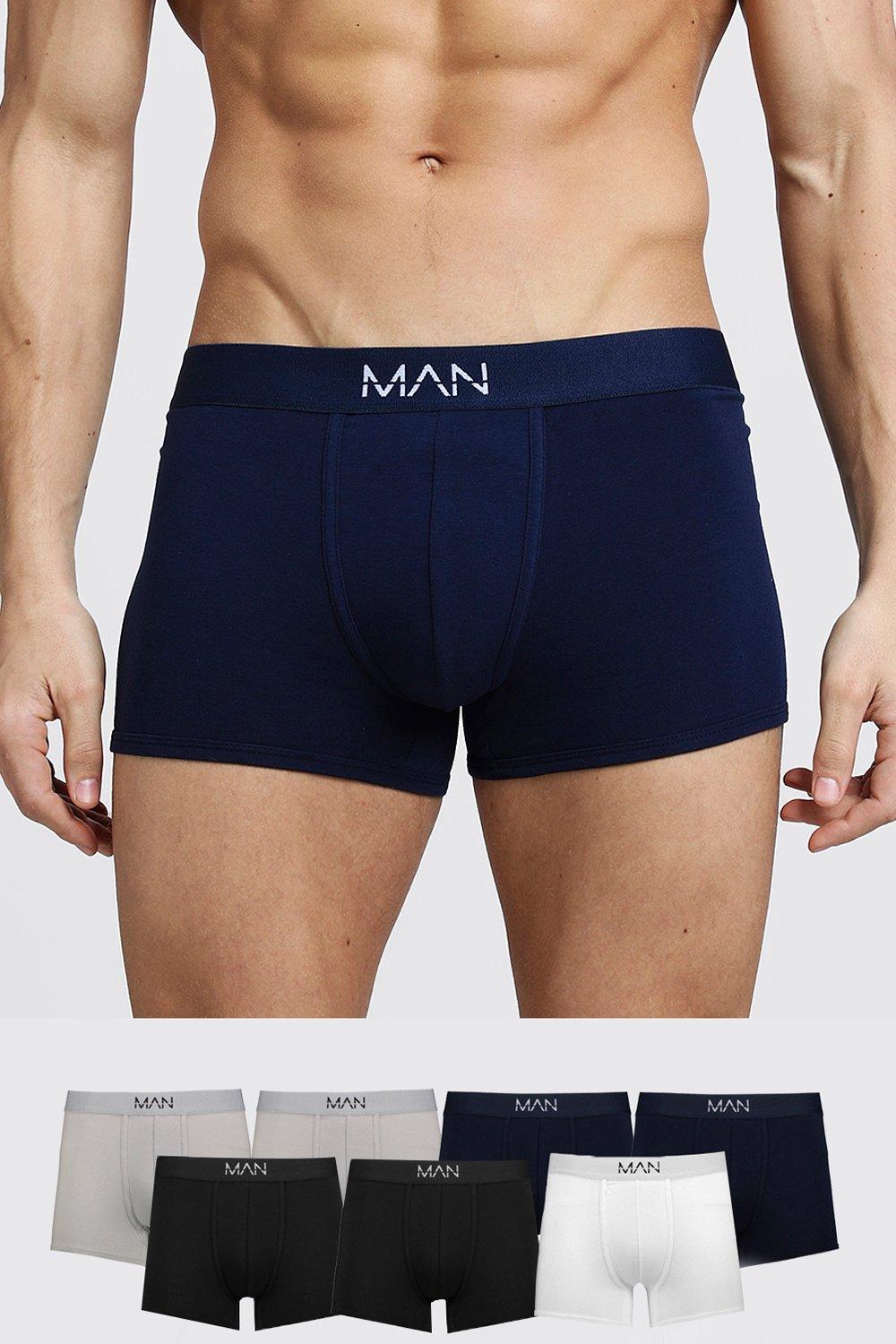 7 PACK MIXED COLOUR MAN TRUNKS