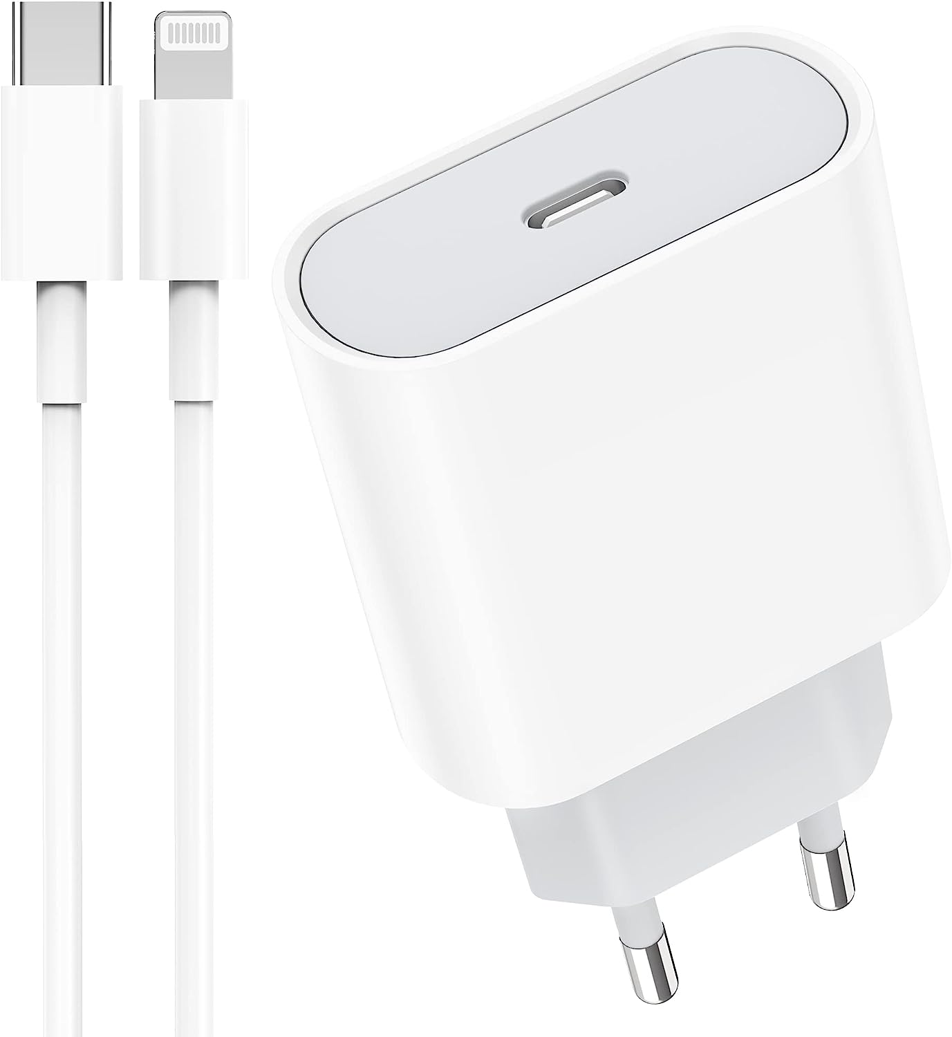 Sakahyro 25W USB C rápido carregador com 2M cabo para iPhone 14/14 Pro/14 Pro Max/14 Plus/13/12/11/XS/XS MAX/XR/X, USBC rápido carregamento cabeça tomada adaptador parede carregador corrente