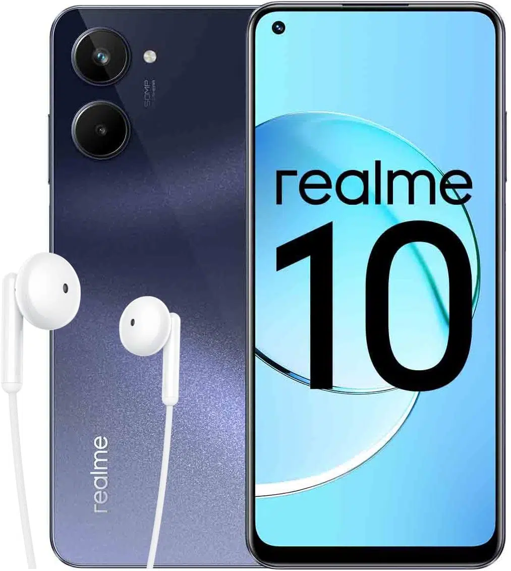 realme Smartphone 10 - 8 + 128 GB, ecrã Super AMOLED de 90 Hz, câmara de 50 MP com cor IA, processador Helio G99, grande bateria de 5000 mAh, carregamento SUPERVOOC de 33 W, preto