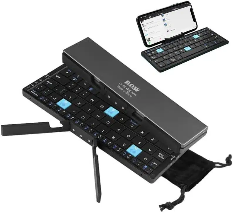 Teclado QWERTY DobrÃ¡vel Bluetooth para Smartphone e Tablet