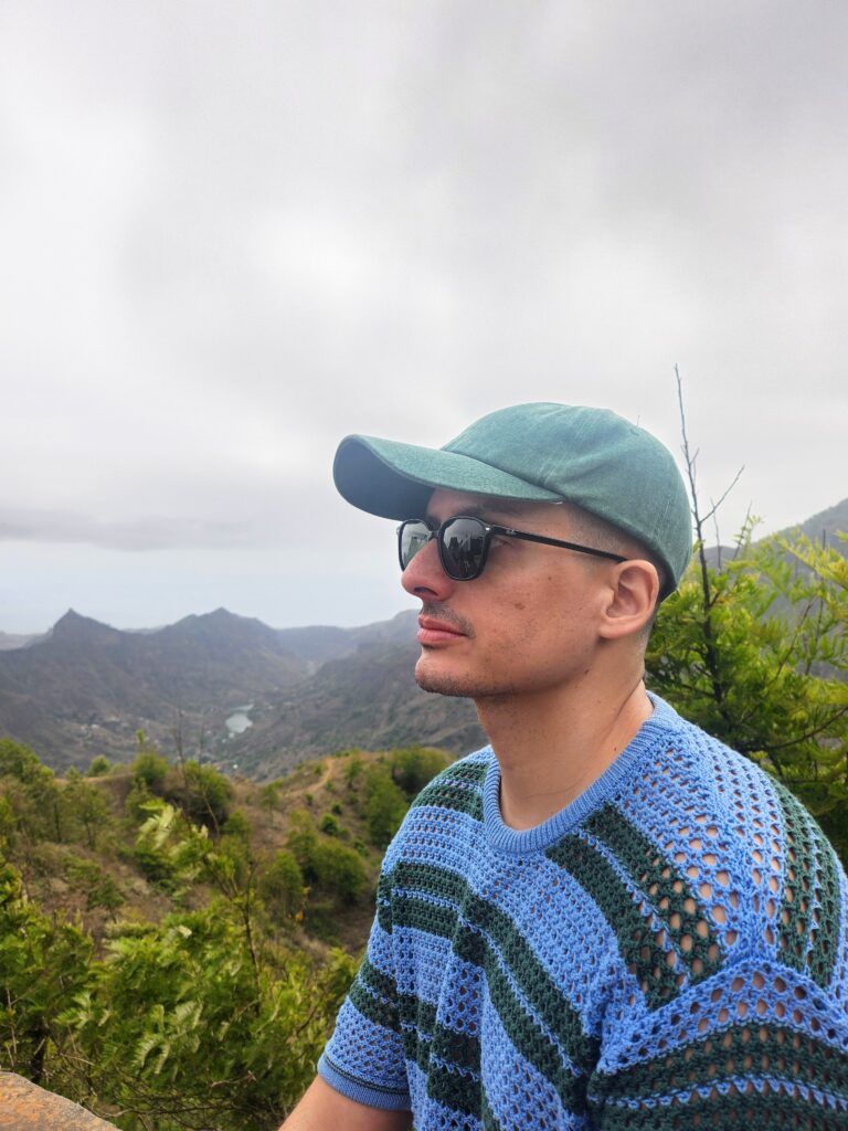 Miradouro para a Serra da Malagueta na zona de Santa Catarina na ilha de Santiago em Cabo Verde