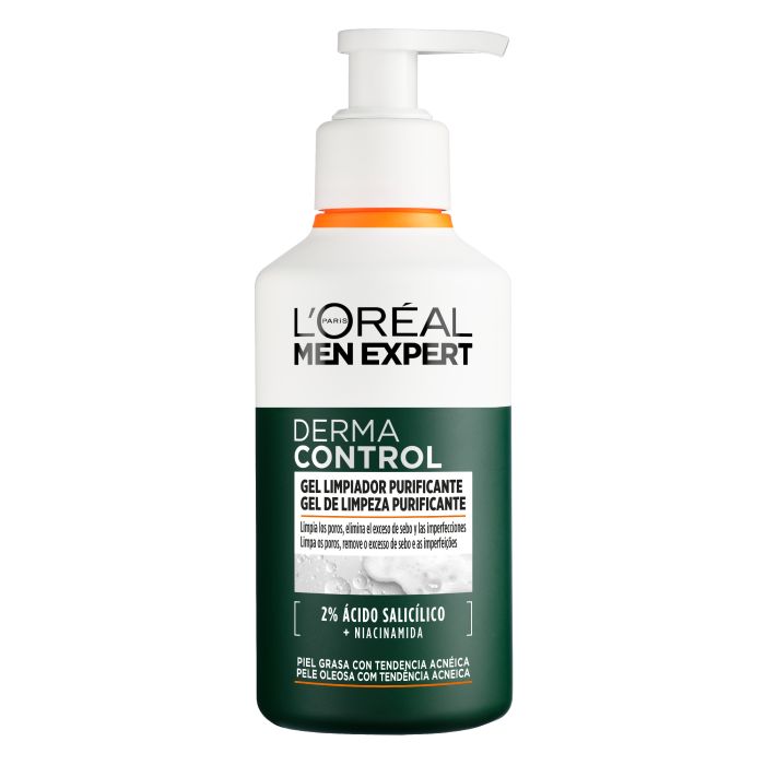 Gel L'Oréal Men Expert para pele oleosa.