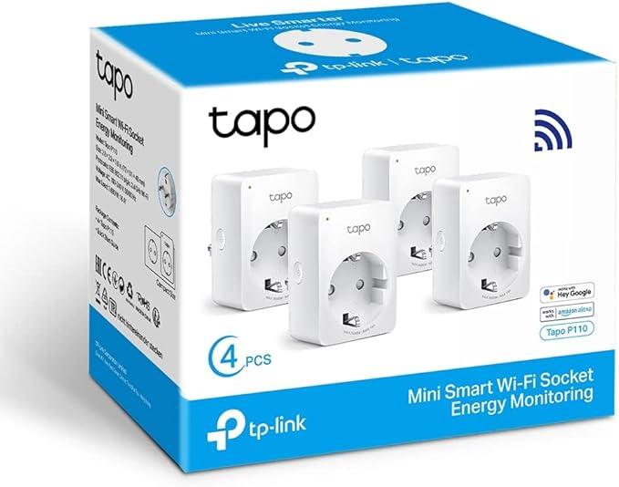 Pack de tomadas inteligentes Wi-Fi TP-Link Tapo.