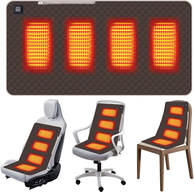 Tapete de aquecimento com luz em cadeiras.