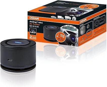 Purificador de ar mini Osram para automóveis.
