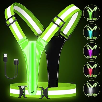 Colete LED refletor para segurança, várias cores