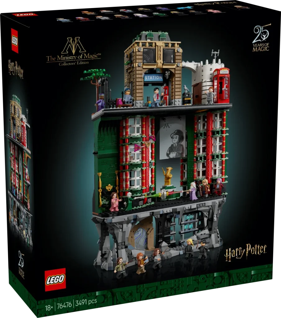 Caixa do set LEGO Harry Potter Ministério da Magia Edição de Colecionador.