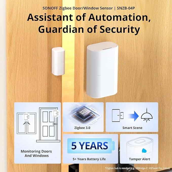 Sensor Zigbee para portas e janelas SONOFF.