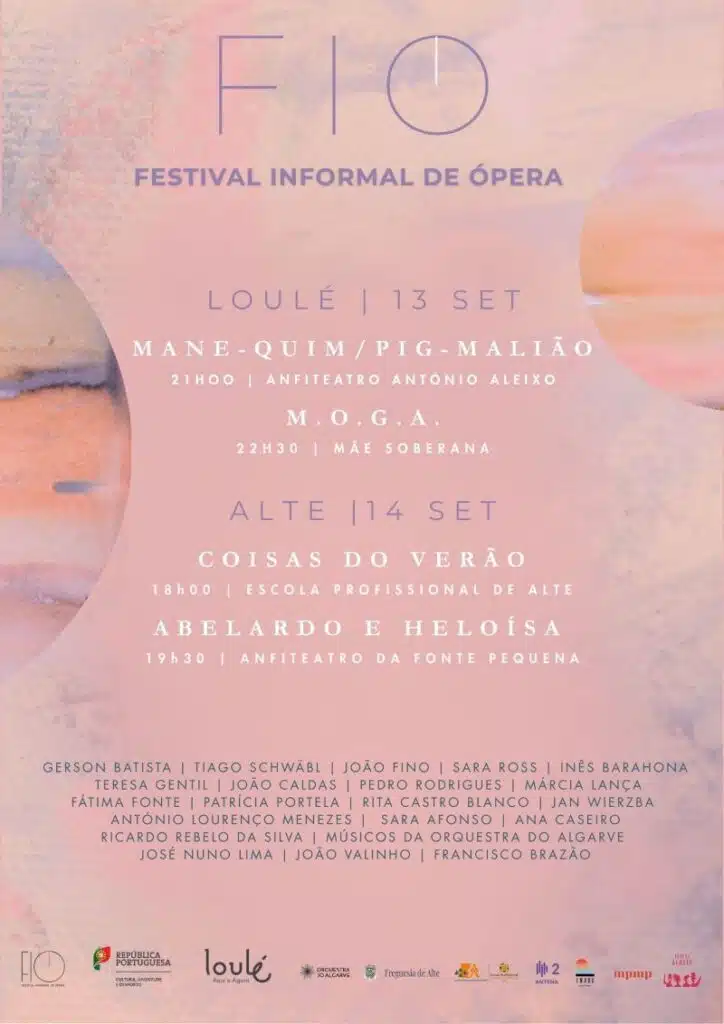 Cartaz do Festival Informal de Ópera em Loulé e Alte.