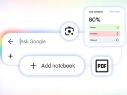 Interface de aprendizagem Google com barra de pesquisa e ferramentas.