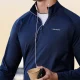Hackett Sports Slim Fit Long Sleeve Quarter Zip Polo