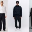 Três homens com roupas casuais e formais diferentes.