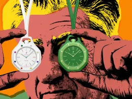 Ilustração pop art de relógios AP Swatch Royal Pop.