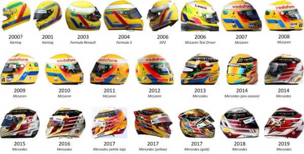 Evolução dos Capacetes de Lewis Hamilton
Photo: Reddit
