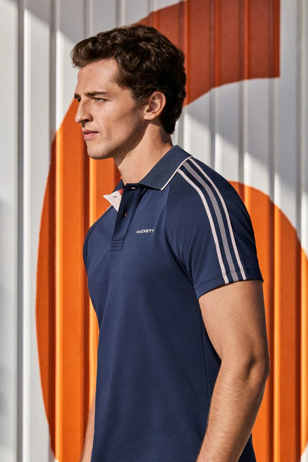 Hackett Sport Classic Fit Short Sleeve Tape Polo