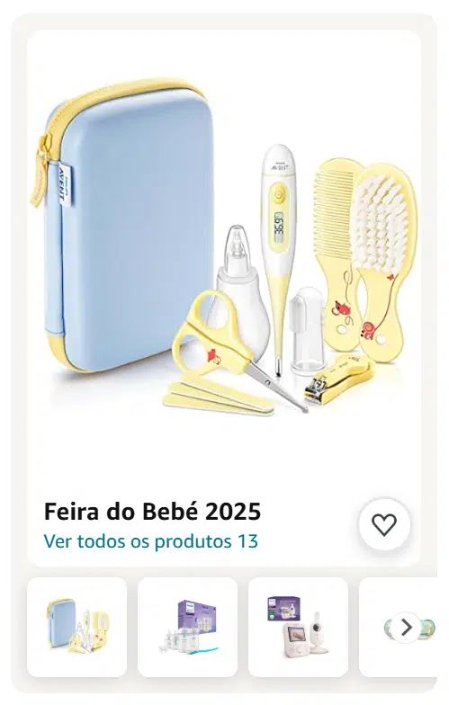 Lista Feira do Bebé 2025 na Amazon