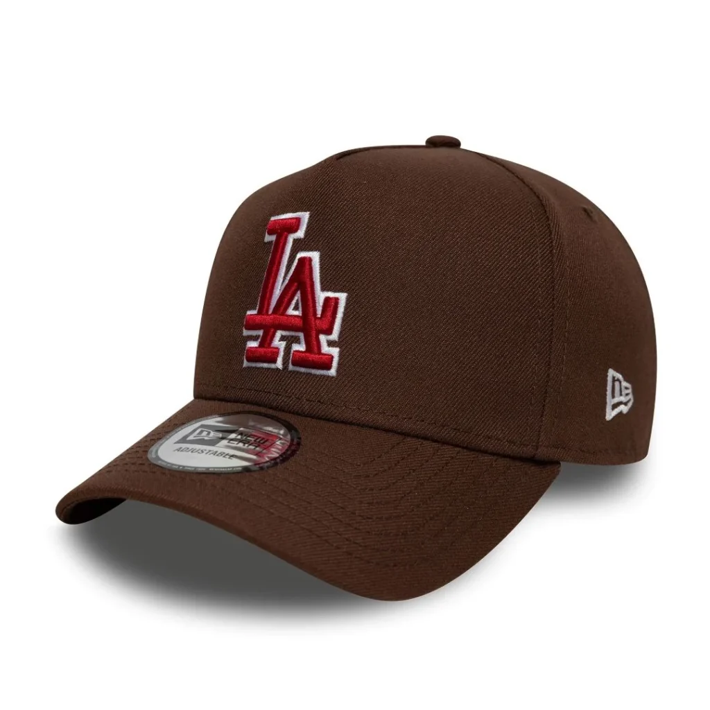 Boné castanho Los Angeles Dodgers LA ajustável New Era.