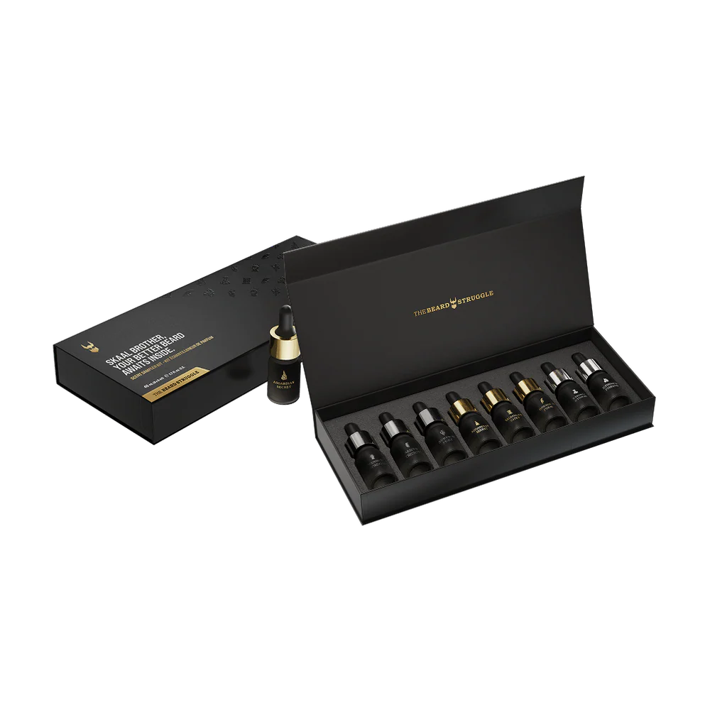 Kit de óleos para barba em caixa elegante