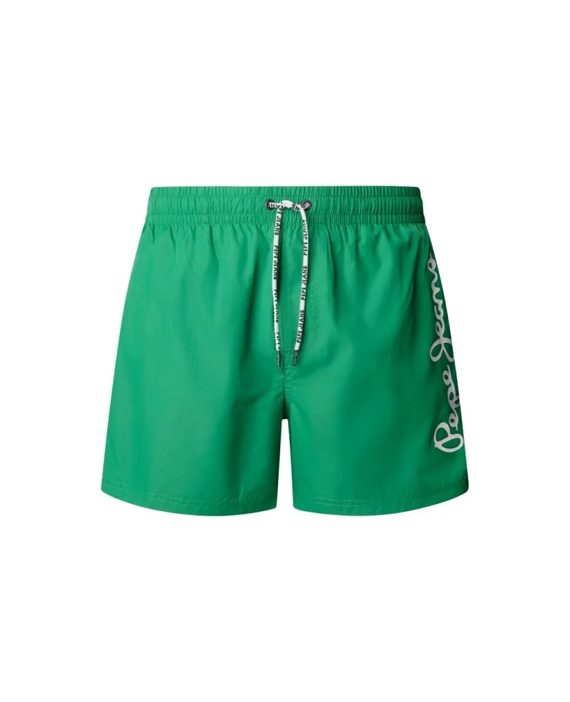Calções de banho verdes vibrantes Pepe Jeans para homem.