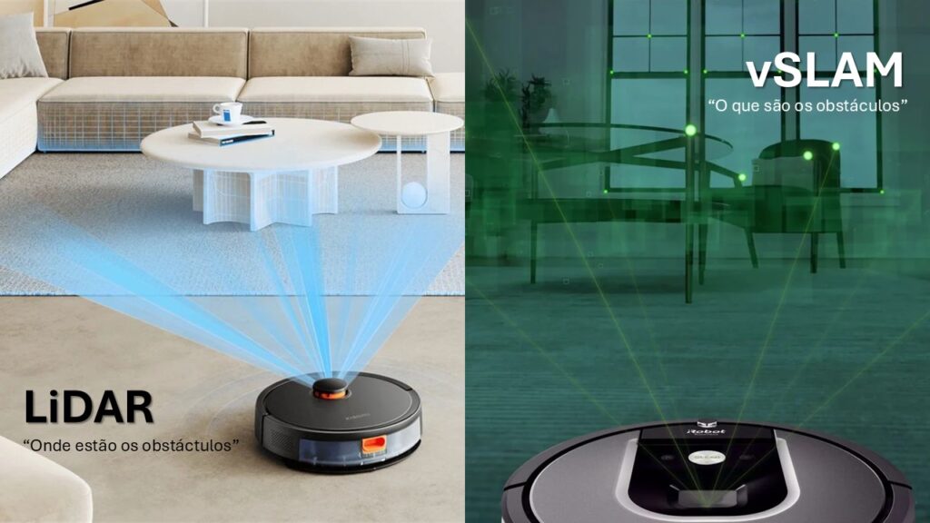 Comparação: LiDAR vs vSLAM para aspiradores de pó Robot