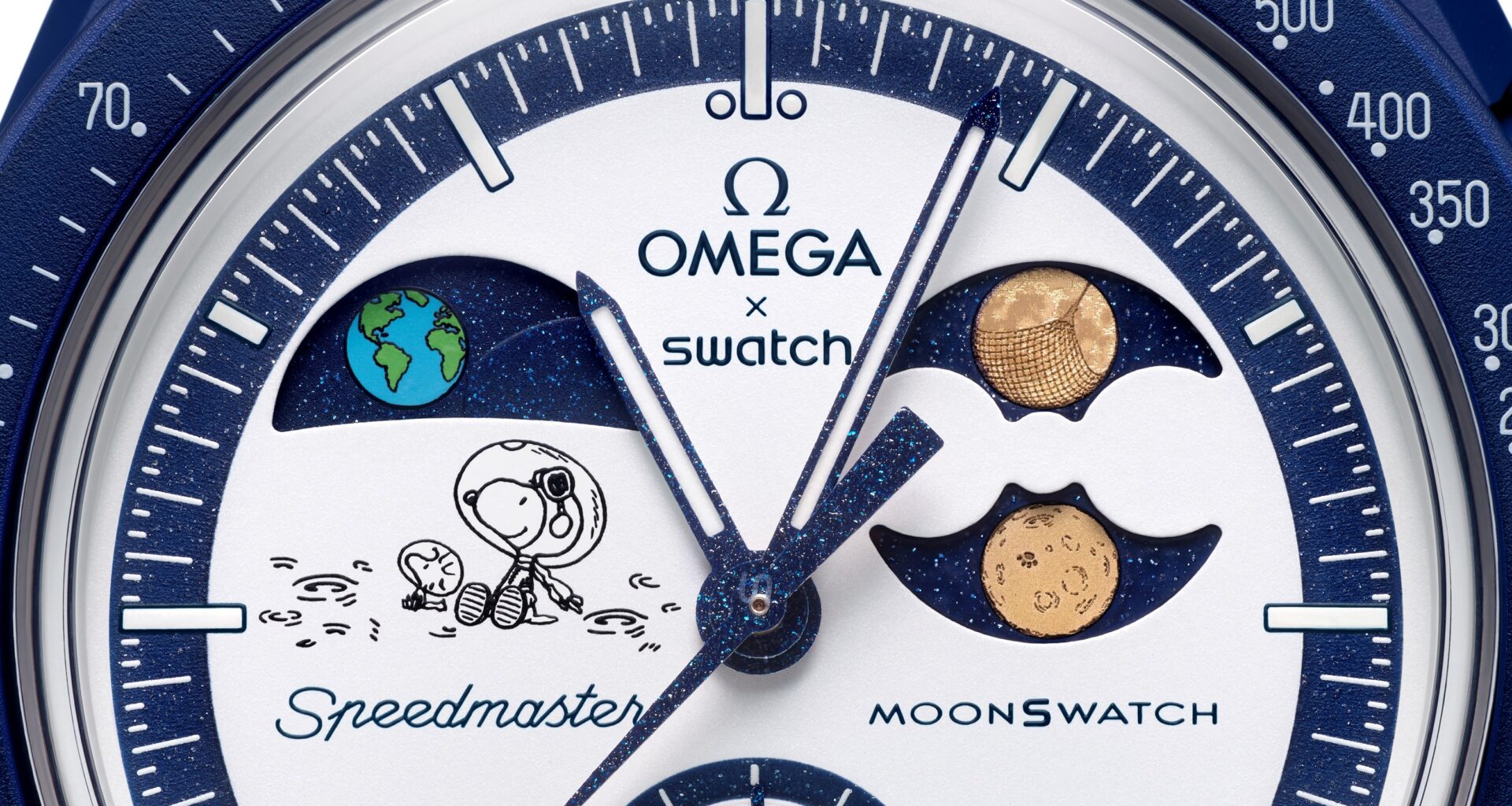 Mostrador de relógio MoonSwatch Omega por Swatch.