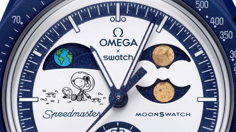 Mostrador de relógio MoonSwatch Omega por Swatch.