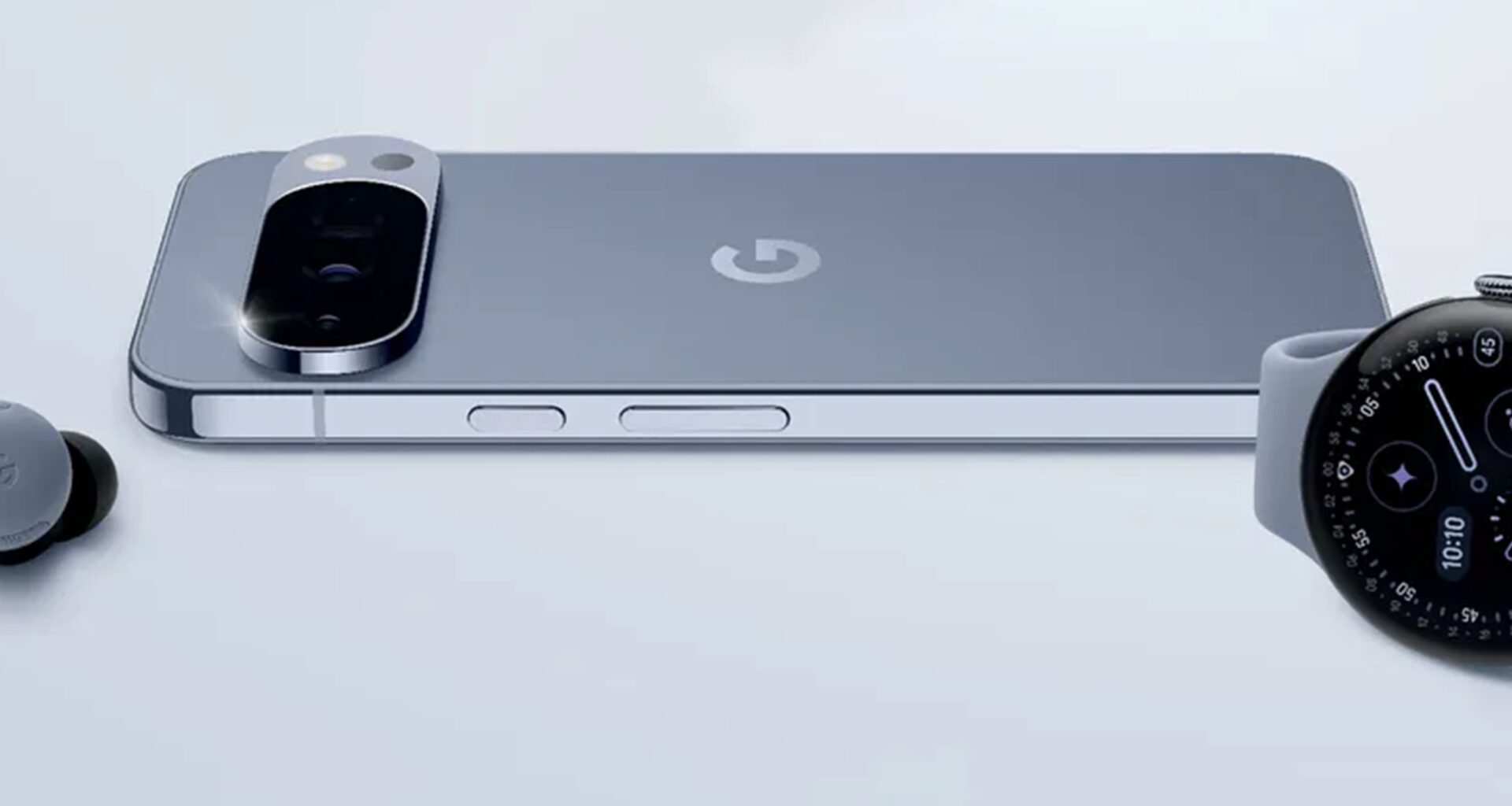 Smartphone, auriculares e relógio inteligente modernos.