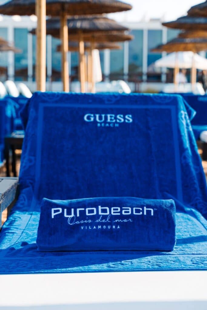 Toalha de praia azul, Purobeach Vilamoura.